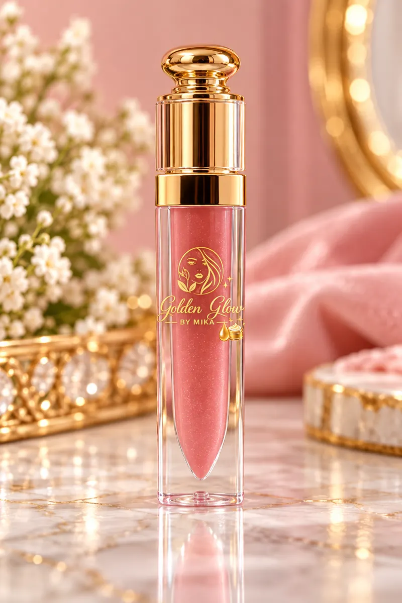 Pink lip gloss